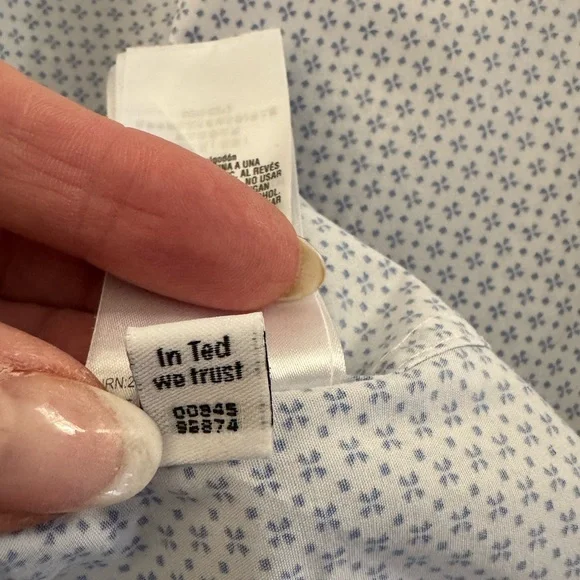 Mens Ted Baker button down shirt 16.5 / 34-35 - Picture 8 of 8